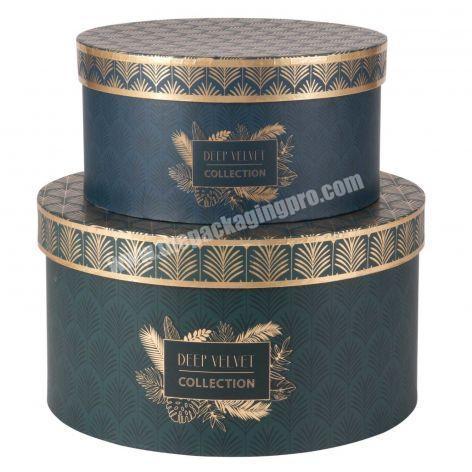 Custom high quality round paper box hat paper packaging