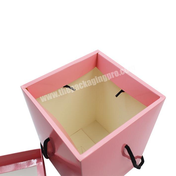 Hot Sale Colorful Flora Arrangement Square Carton Box for Flower Carrier Flora Boxes Gift Packaging Grey Board Gygedin07 Cygedin