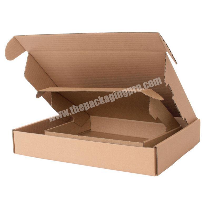 Custom large corrugated foldable kraft brown packaging carton box for wholesale