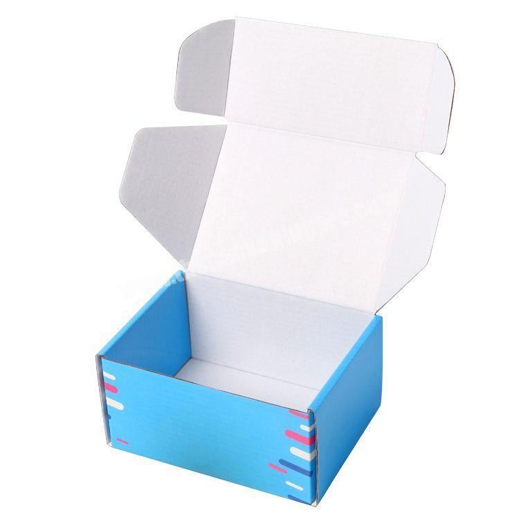 High quality cardboard personalized tuck shipping box medium color square bulk heavy duty with tissue pink hair shipping box