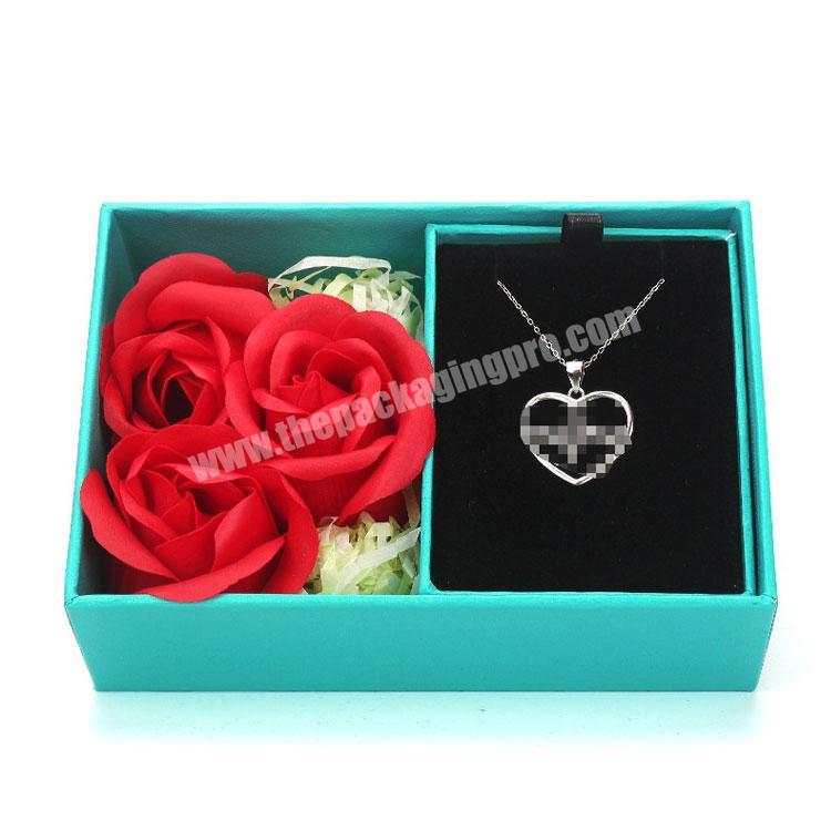 Custom Set Packaging Clear Window Ribbon Gift Box With Butterfly And Rose