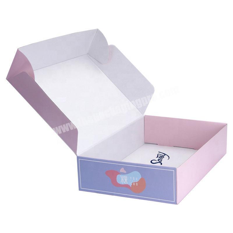 Printed recycled cardboard mailer box packaging shipping custom make up packaging boxes