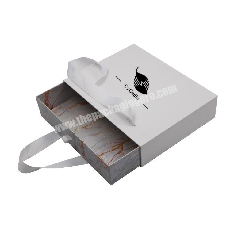 Drawer Sliding Packaging Box With Slik Handle Gift Boxes For 2 Piece Set Women T-shirt Clothing And Purses Handbags Package Box