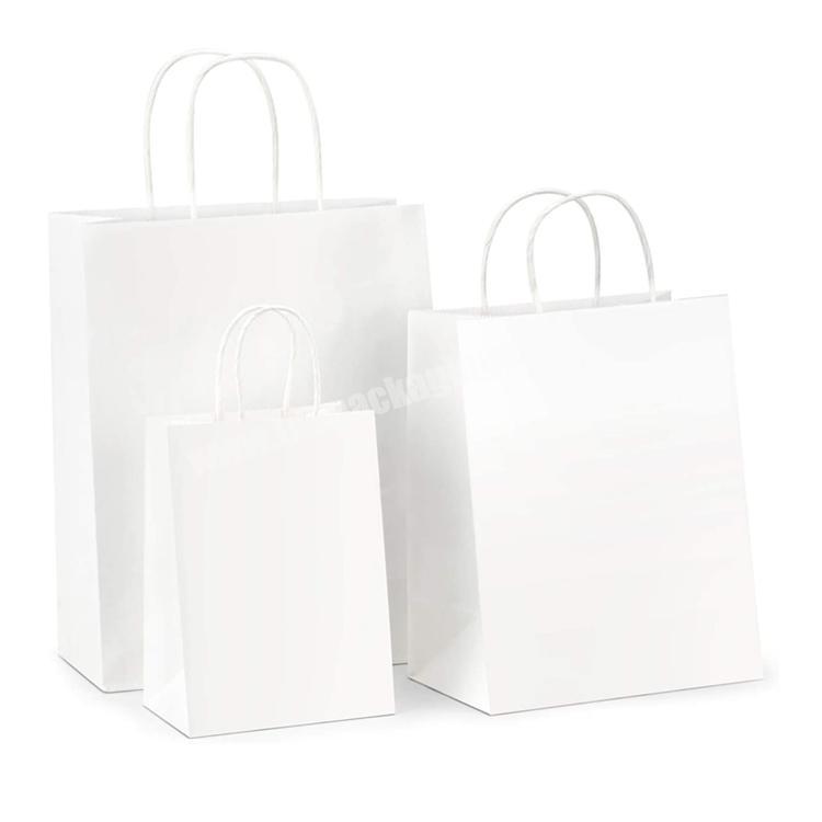 wholesale customized packaging white kraft paper bag for lunch from China
