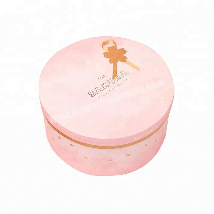 Romantic Cherry Blossom Circular Gift Box Cosmetic Girl Pink Packing Box