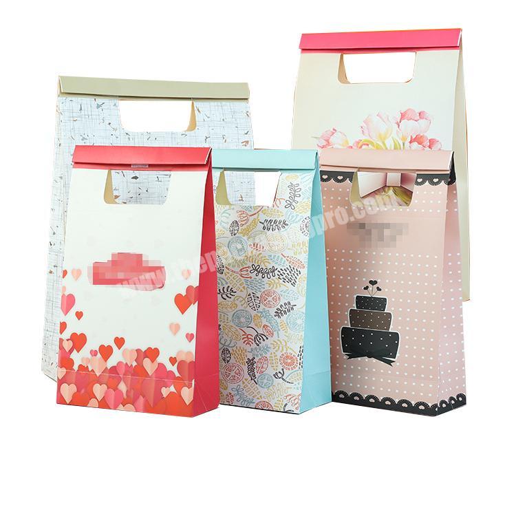 Wholesale Custom color printed paper bag high quality folding handbag paper bag