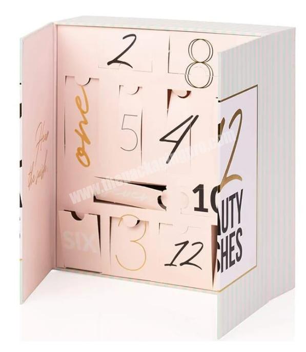 Shop Top Quality Promotional Custom Advent Calendar Bag Accept Customer'S Logo Calendar Gift Box