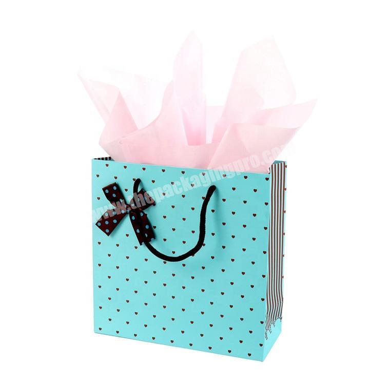 Best Selling Christmas Items Pretty Designs Gift Kraft Paper Bag With Bowknot