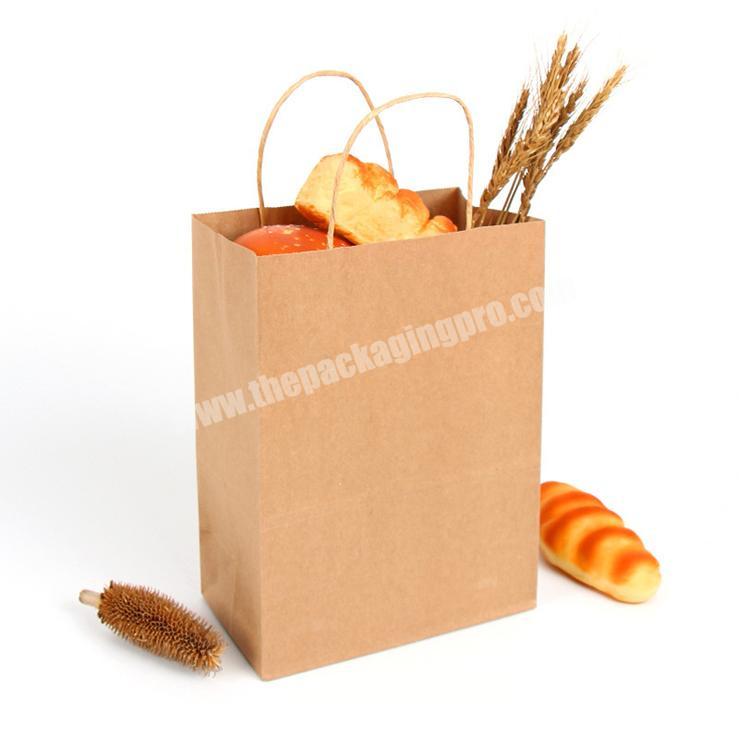 Wholesale high quality Custom white eco Baguette Craft Food Kraft Bread Hand Paper Bag