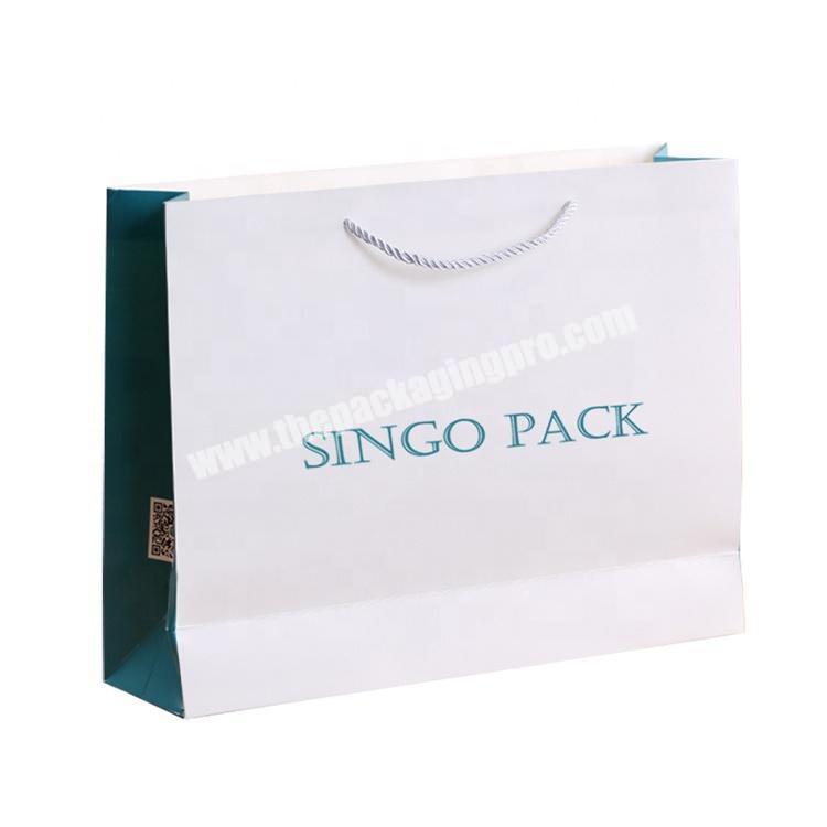 2020 China Manufacture Cheap White Paper Bags With Your Own Logo Customizable Packaging Bag