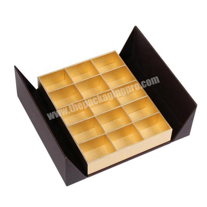 Rigid Cardboard Two Sides Tuck Open Chocolate Gift Box