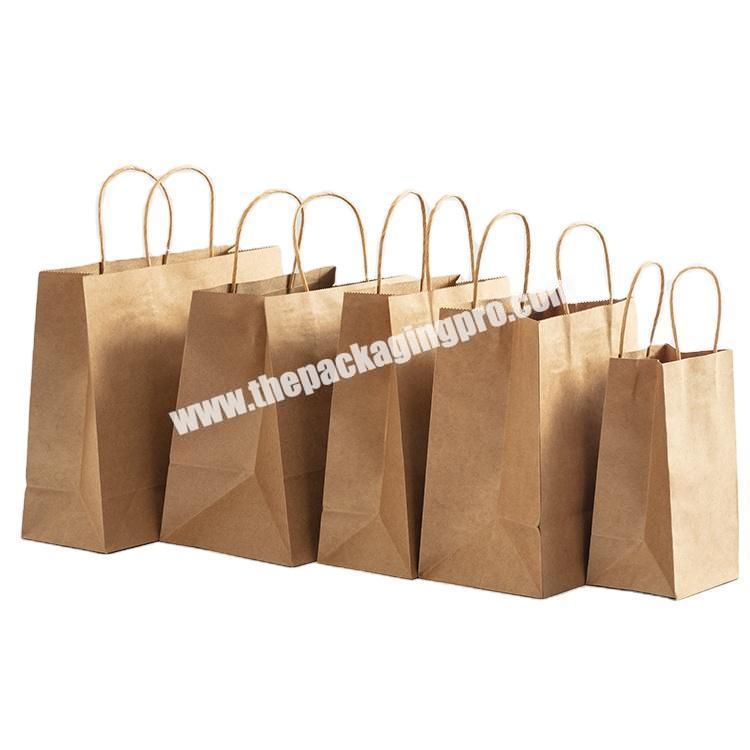 Quality assuredc kraft paper bag printing large kraft paper shopping bags