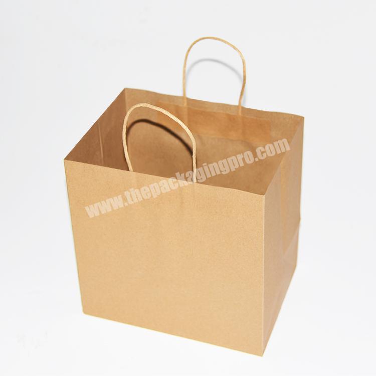 Boutique Custom Kraft Paper Shopping Bags With Logo Take Away Packaging White&Brown Ktaft Gift Bag Made By Shenzhen CyGedin