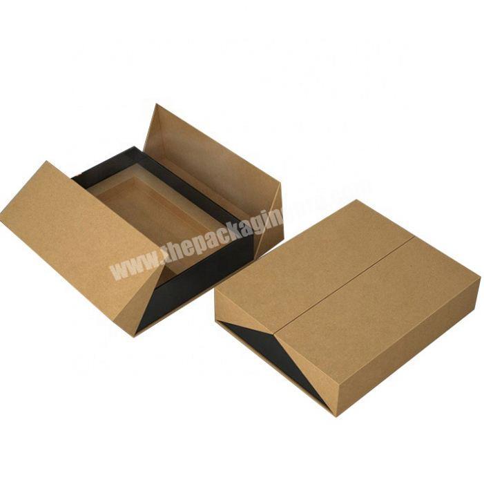 Kraft Cardboard Box Double Door Gift Box Flip Top Gift Boxes with Lid