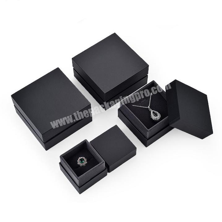 Black high quality wholesale bulk cheap small size custom packing gift box jewelry