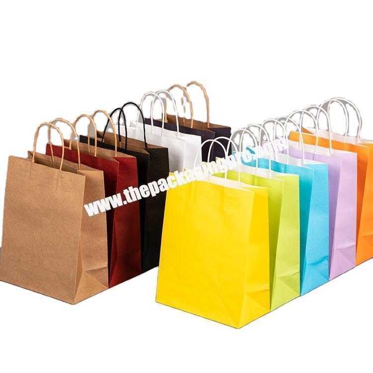 High quality kraft paper bag wit handles personalized paper bags kraft