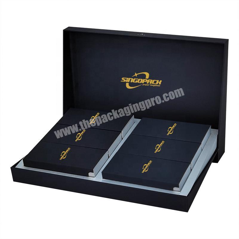 2020 Luxury Black Tea Bags Paper Packaging Gift Box With Lid Large 6 In 1 Set