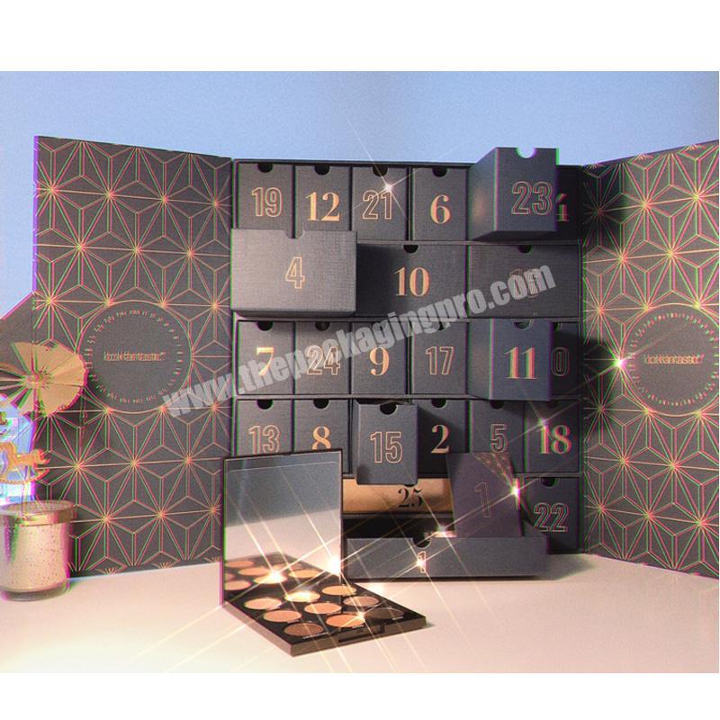 Luxury glitrer advent calendar gift box for cosmetic