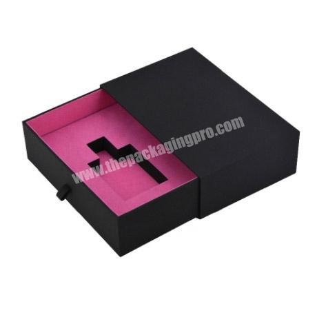 Essential oil packaging box black oil bottles with boxes for gift pack drawer box