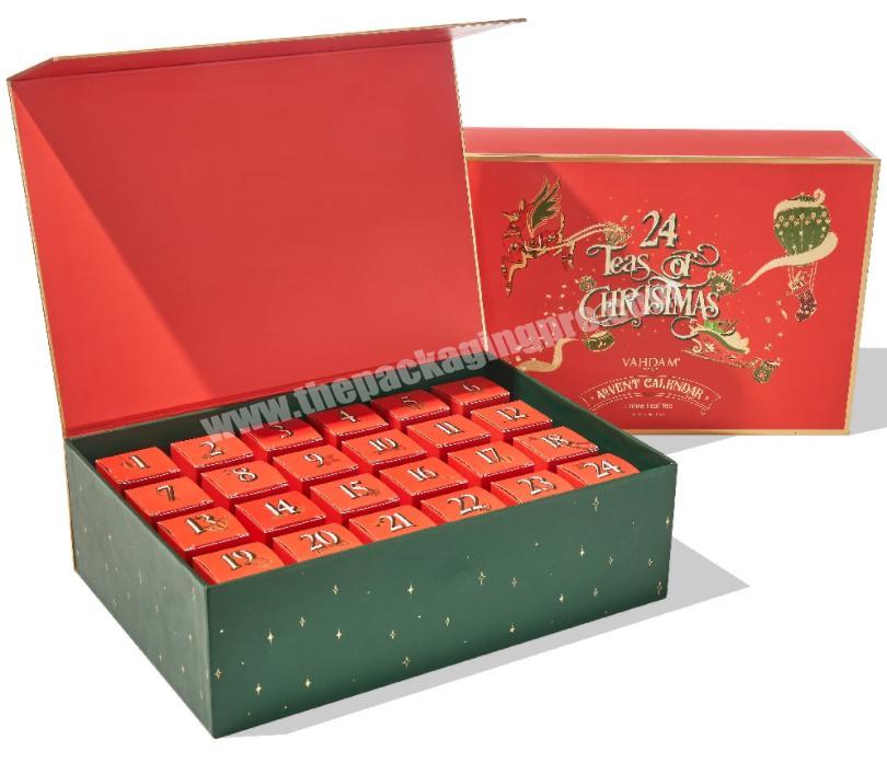 Custom Logo Printed advent calendar box rectangular Chocolate gift packaging  box