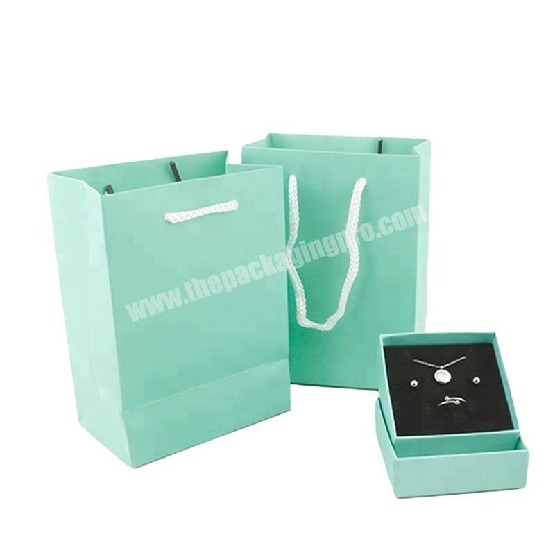 Elegant jewelry pouch and box cardboard jewelry packaging box and bag for jewelry gift box