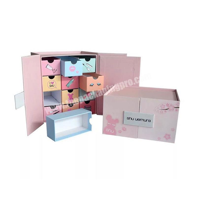 Popular pink advent calendar cardboard box gift box