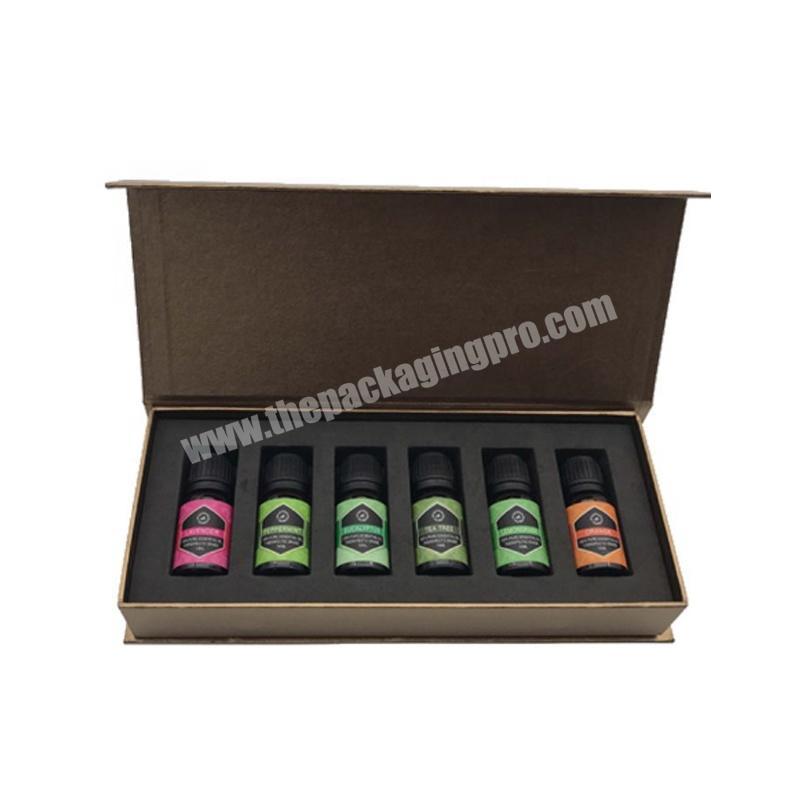 Luxury magnetic lid oil essential paper packing box for essential oil storage box packaging
