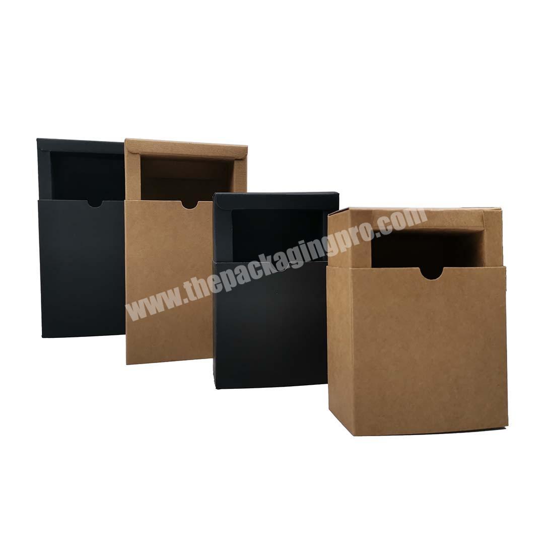 Custom logo folding brown kraft paper drawer box