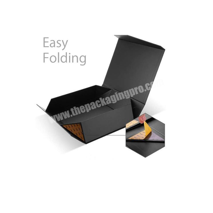 New Design folding gift box packaging matte black custom folding box