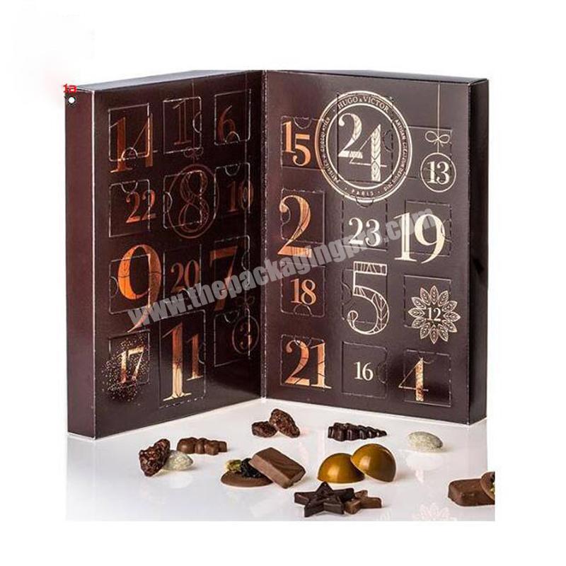 Custom Printing Christmas Advent Calendar Box For Chocolate