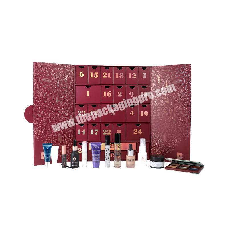 Custom skincare perfume Calendar Box Gift Packaging Box for 12 Day Advent Calendar Gift Box