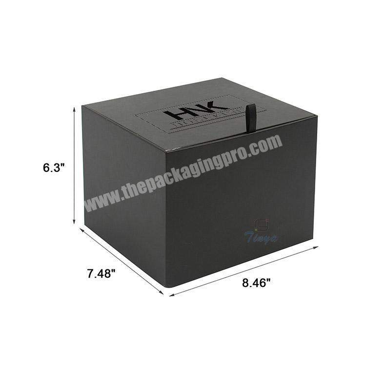 rectangle gift packaging black hat box paper