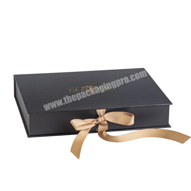 Custom Luxury Chocolate Cardboard Paper Boxes Clothing Apparel Gift Black Packaging Box