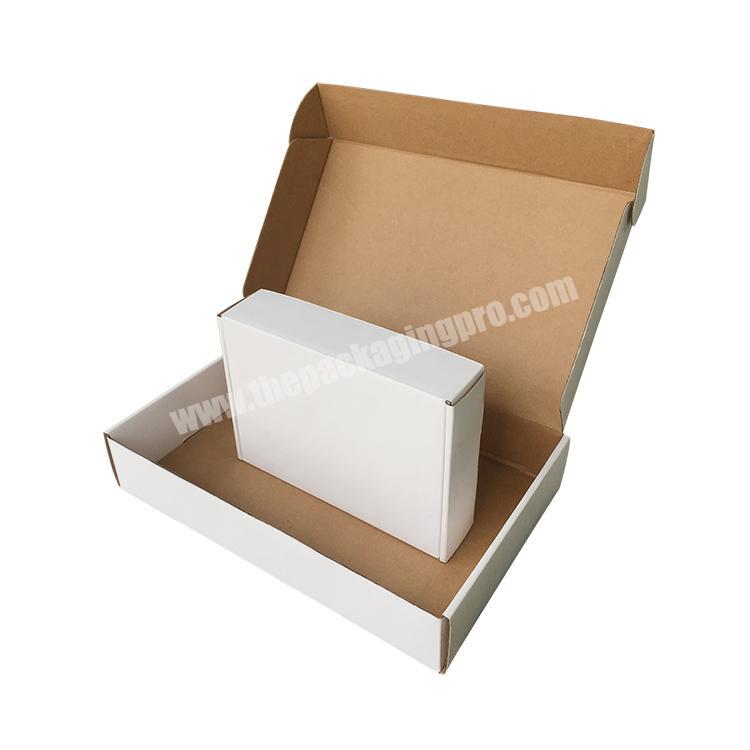 Factory supply plain brown kraft or white paper mug small corrugated mailer boxes