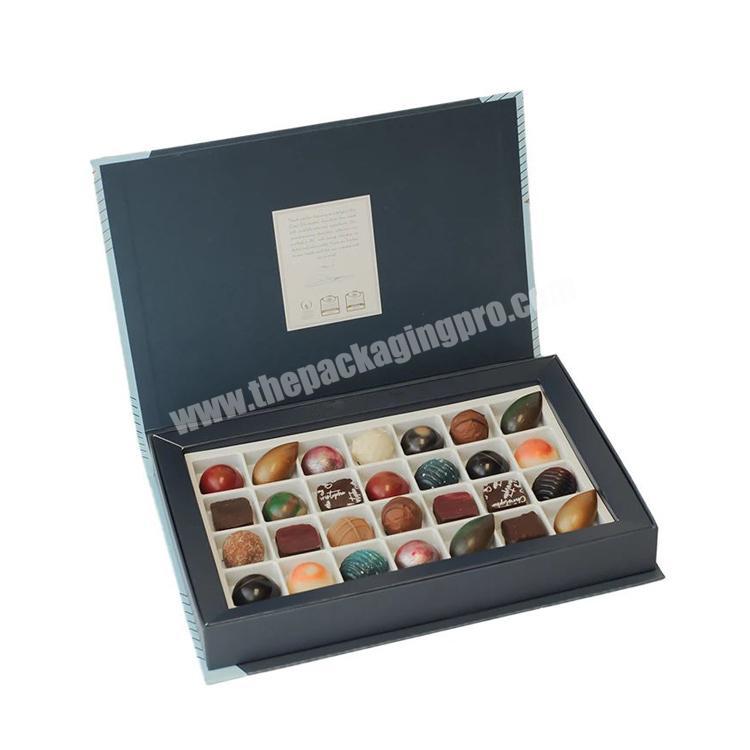 Custom Chocolate Box Printed Logo Luxury Folding Rigid Paper Wedding Invitation Gift Box