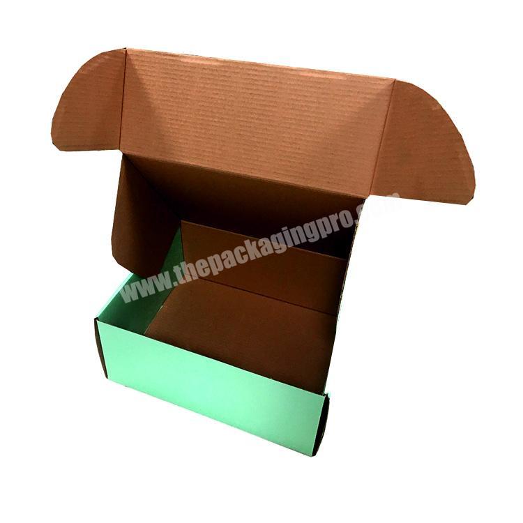 Custom printed flat eco small maill order kraft die cut  boxes packaging paper carton shipping  corrugated mailer book box