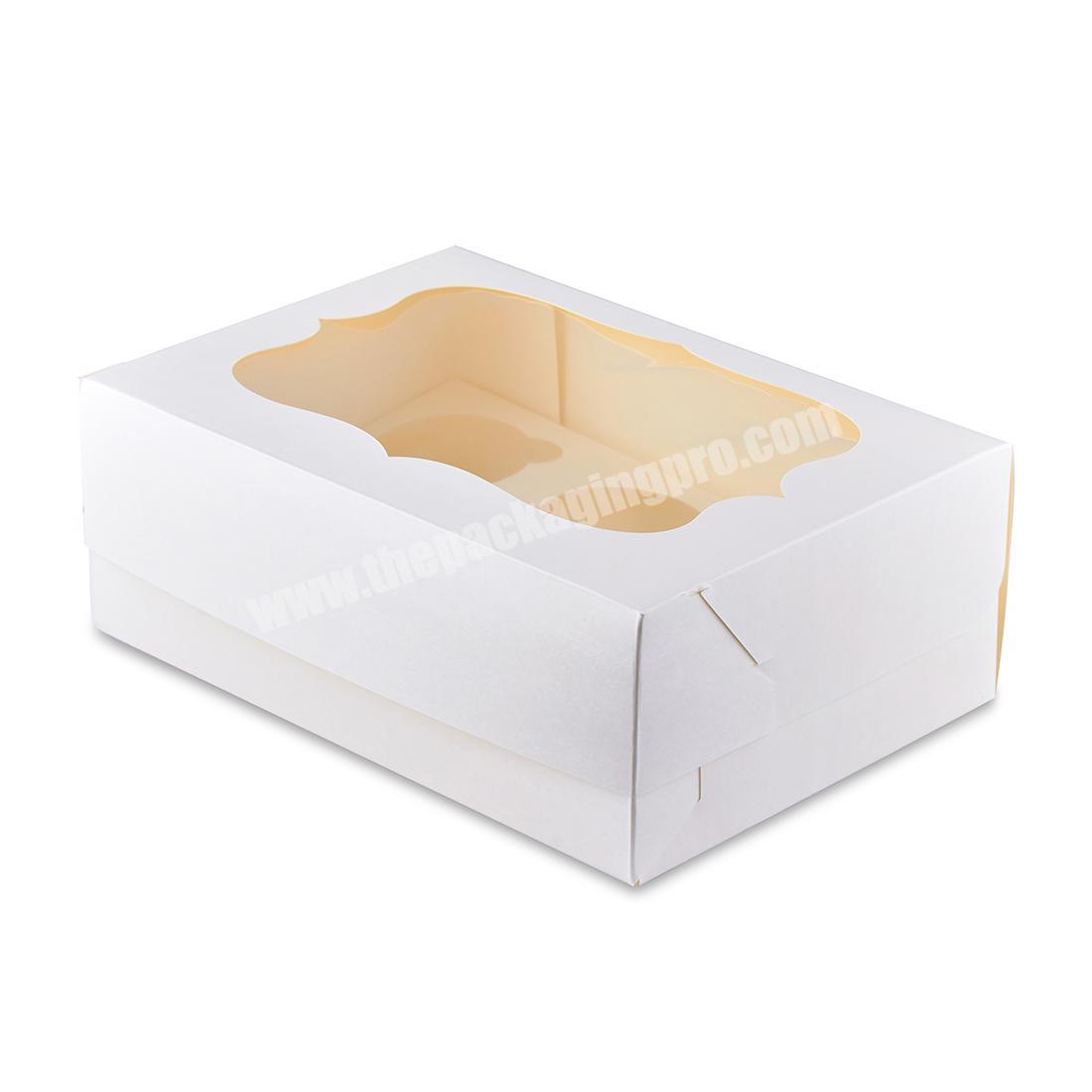 Custom printing folding white wedding cake box with window