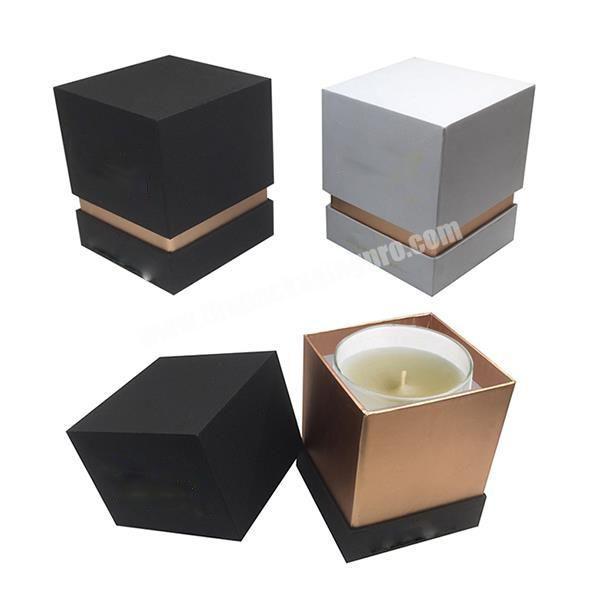 Custom premium candle boxes luxury rigid  board candle gift box with EVA insert