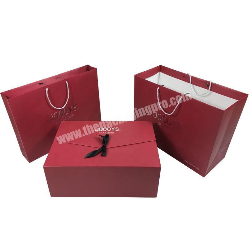 High quality custom texture shop gift paper bag with logo silver embossed