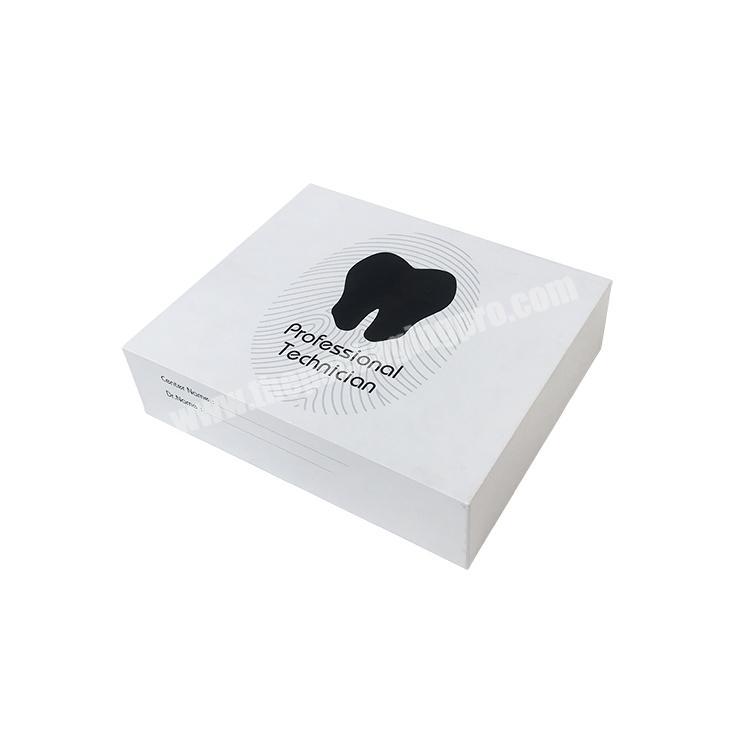 Professional factory high quality customized printed color cardboard two-piece luxury false teeth denture packaging box