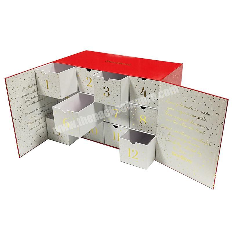 Factory Bespoke advent calendar craft set gift boxes 24 christmas boxes packaging