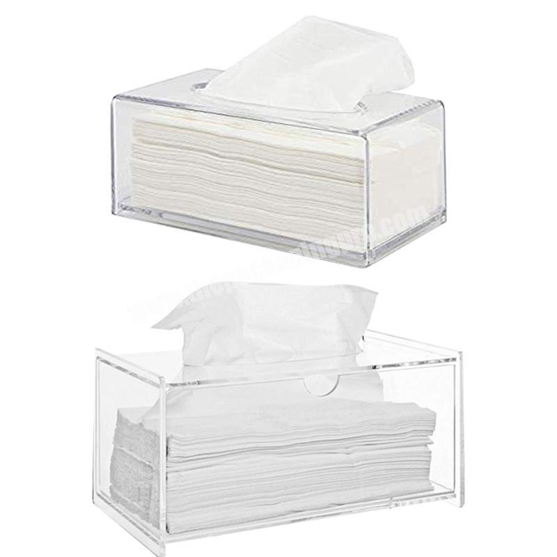 Clear wholesale custom acrylic material household paper towel box clear acrylic boxes