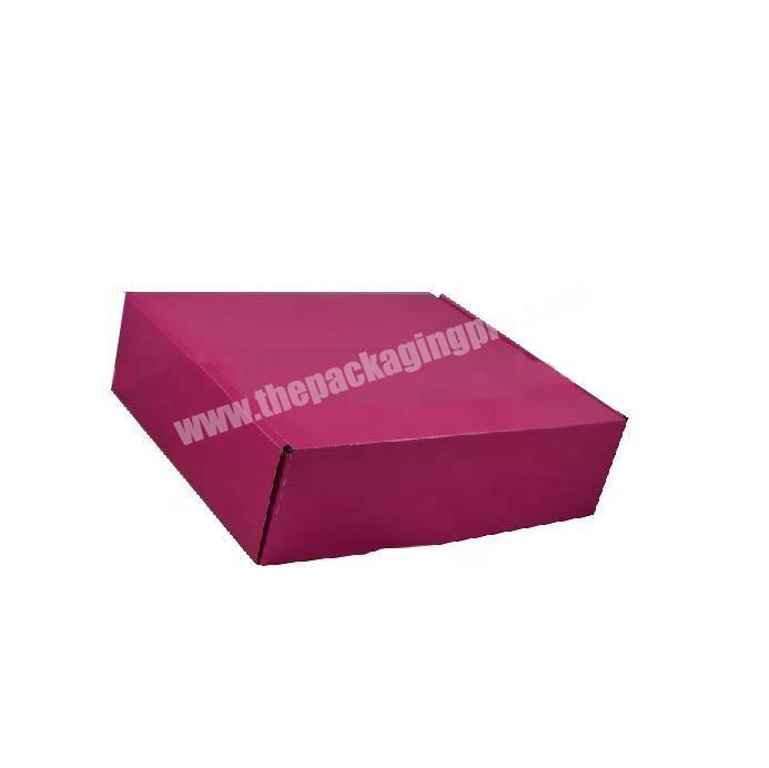 Custom printing pink corrugated cardboard shipping box mailer box