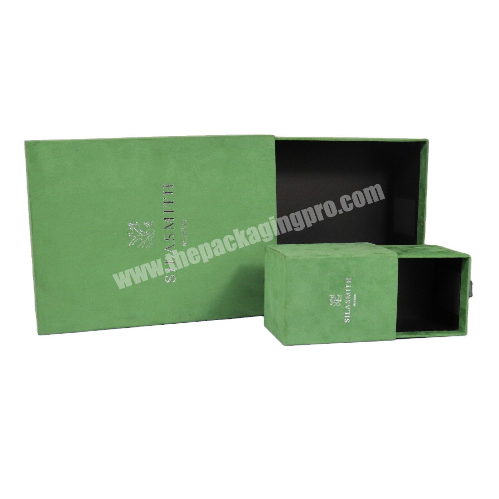Silk drawer box velvet rectangle gift boxes with lid cardboard boxes for packing