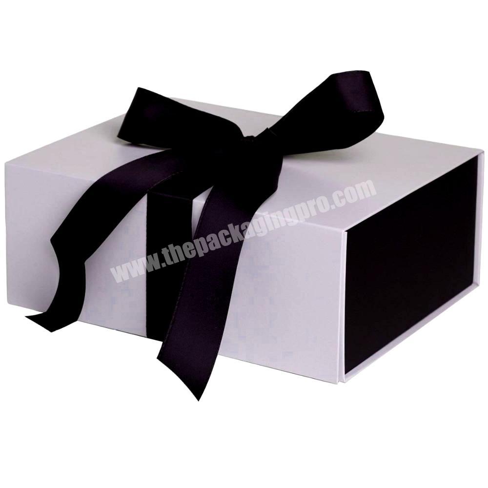 Luxury Custom Square White Cardboard Lid High Gloss Packaging Black Wholesale Logo Wig Hair Extension Festival Paper Gift Box