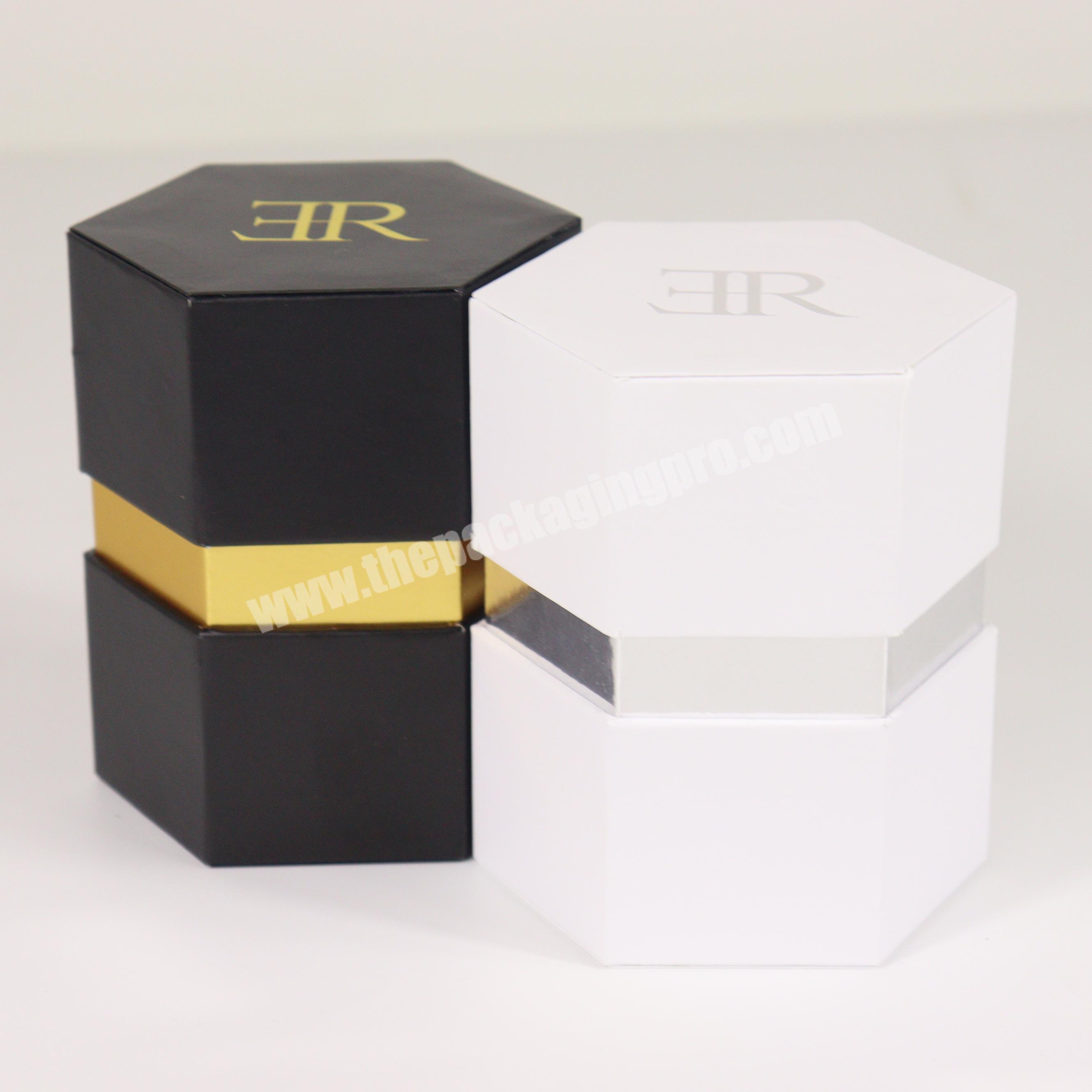 Luxury candle boxes flower packaging boxes custom logo hexagon gift box