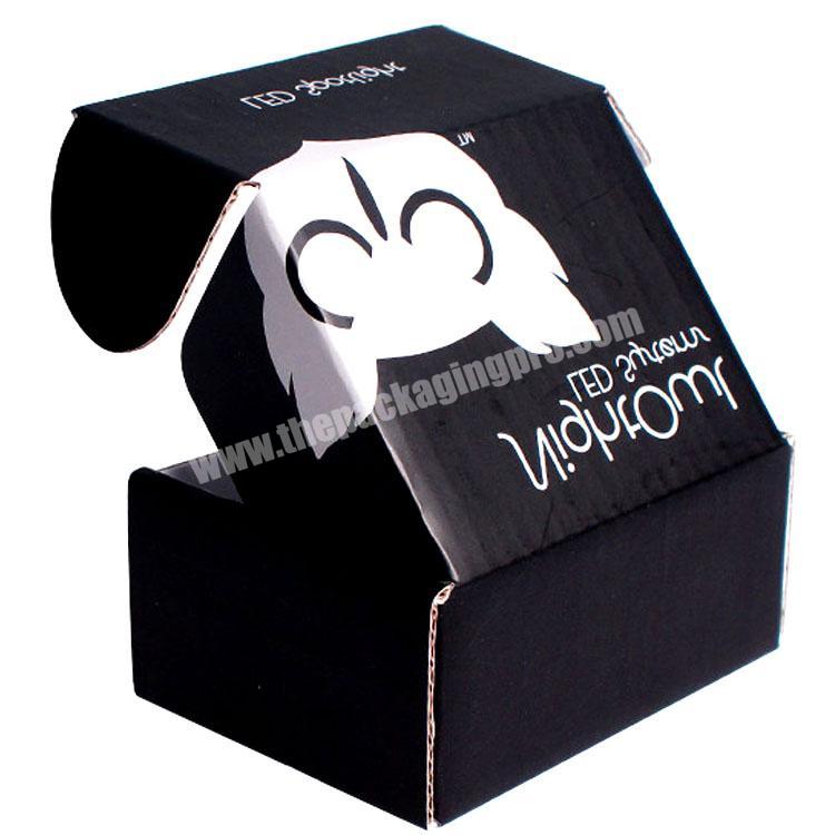 Cardboard Mailer E-Commerce Printing Carton Paper Kraft Custom Color Beauty Matte Black Packaging Shipping Box