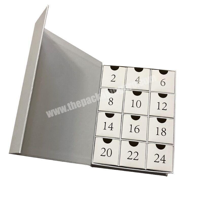 Factory single door calendar box with design logo CMYK advent calendar packaging box paper boxes