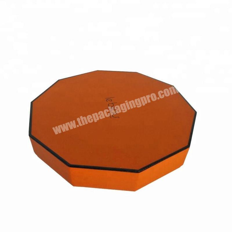 Handmade octagon shape rigid cardboard gift box,clothes dress packing box boxes with lid