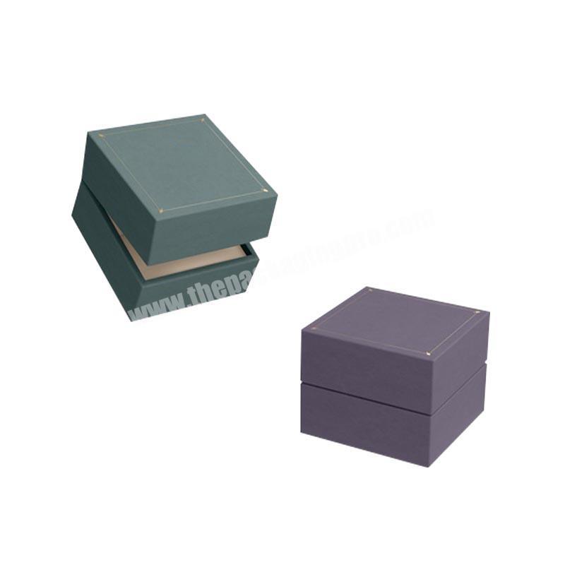 Customized logo printing jewelry packing box velvet paper cloth jewelry box packaging gift box